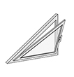 Waben-Plissees Dreieck