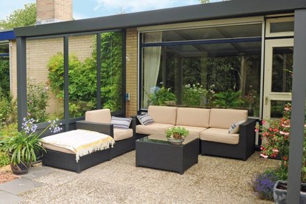 Aluminium Vorder- und Seitenwand von Gardendreams Aluminium Vorder- und Seitenwand von Gardendreams