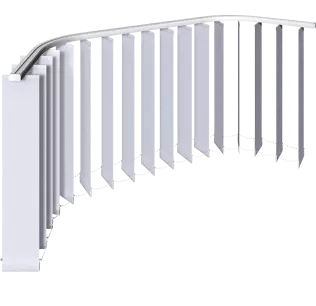 Vertikal-Jalousien Horizontal gebogen