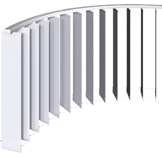 Vertikal-Jalousien Horizontal gebogen