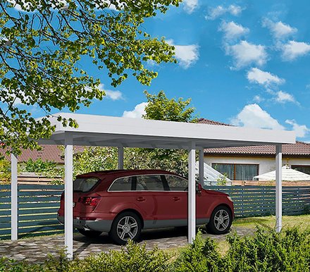 Carport mit Flachdach