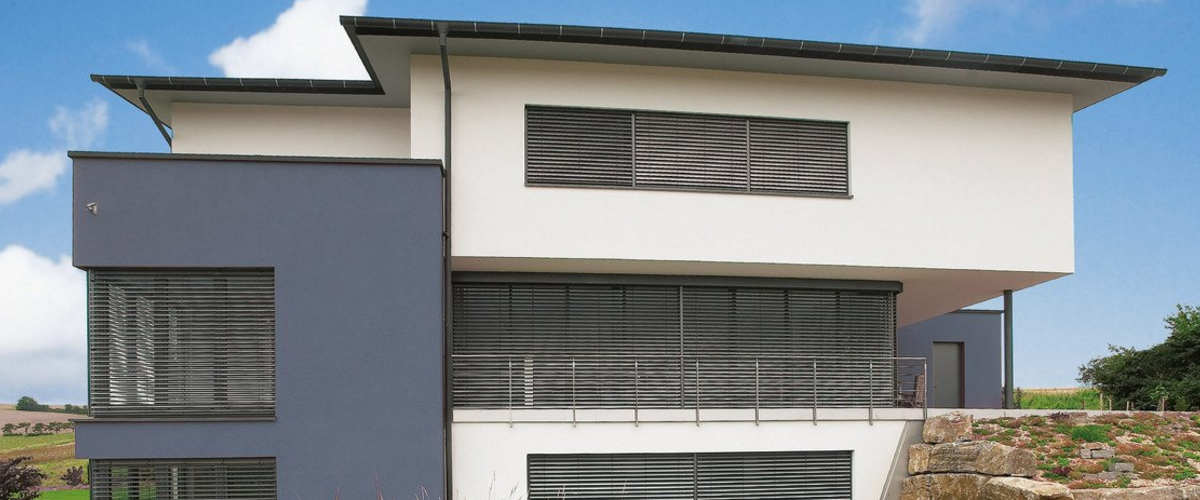 Neubau-Aufsetz-Außenjalousien