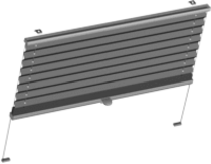 Dachfenster Sonnenschutz oben befestigter Behang
