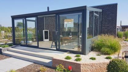 Gardendreams Gartenzimmer mit Schiebetür München Olching