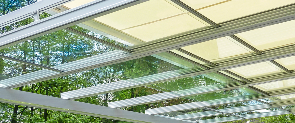 Terrassendach, Glasschiebedach, Ganzglasschiebelement - Ganzglasschiebewand, JOKA-System