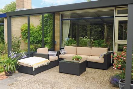 Aluminium Vorder- und Seitenwand von Gardendreams Aluminium Vorder- und Seitenwand von Gardendreams
