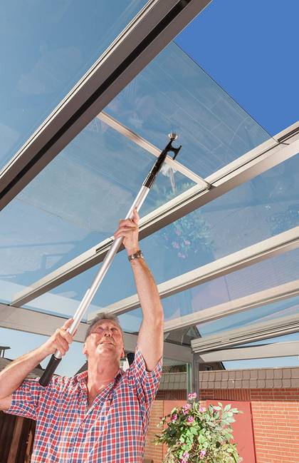 Vacanza-Flex Terrassendachschiebelüfter Glasüberdachung Terrassendächer Vitello System
