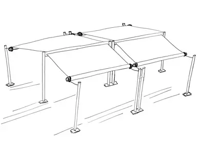 SHADE MULTITWIN Das SHADE INOX System als freistehend, gegenüberliegend und nebeneinander stehende Version SHADE MULTITWIN Das SHADE INOX System als freistehend, gegenüberliegend und nebeneinander stehende Version