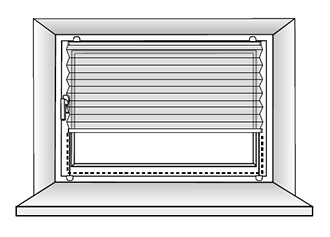 Waben-Plissees Montage Fensterflügel
