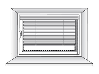 MHZ Horizontal-Jalousien Fensterflügel