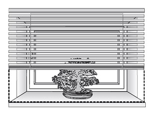 MHZ Horizontal-Jalousien vor Nische