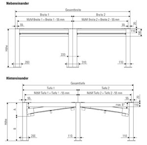 Pergolamarkisen Pavilion Pergola Sunrain Q von Leiner